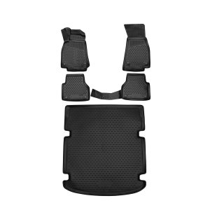 Audi A6 3D Floor-Trunk Mats - Omac - Black - '19-'24